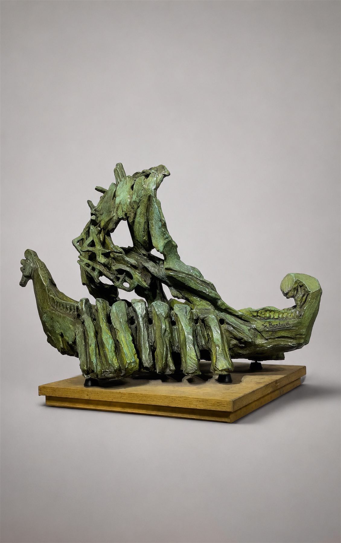 Au Premier Marin et l'Alphabet, Dossier II (1998), sculpture by Antoine Berberi, view 9 of 9