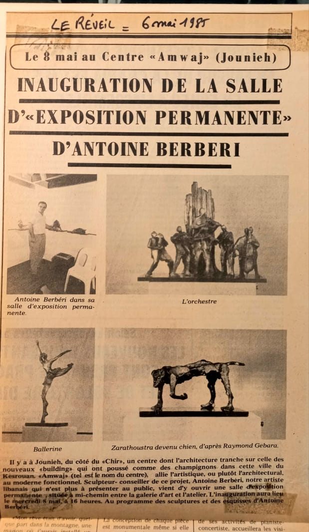 Press clipping: Le Réveil, 6 May 1985