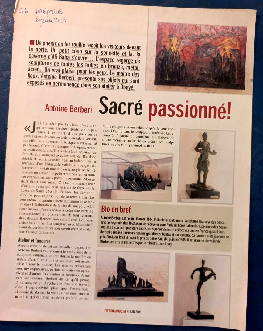 Press clipping: L'Hebdo Magazine, 6 June 2003